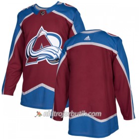 Män Ishockey Colorado Avalanche Tröja Blank Adidas 2017-2018 Burgundy Authentic